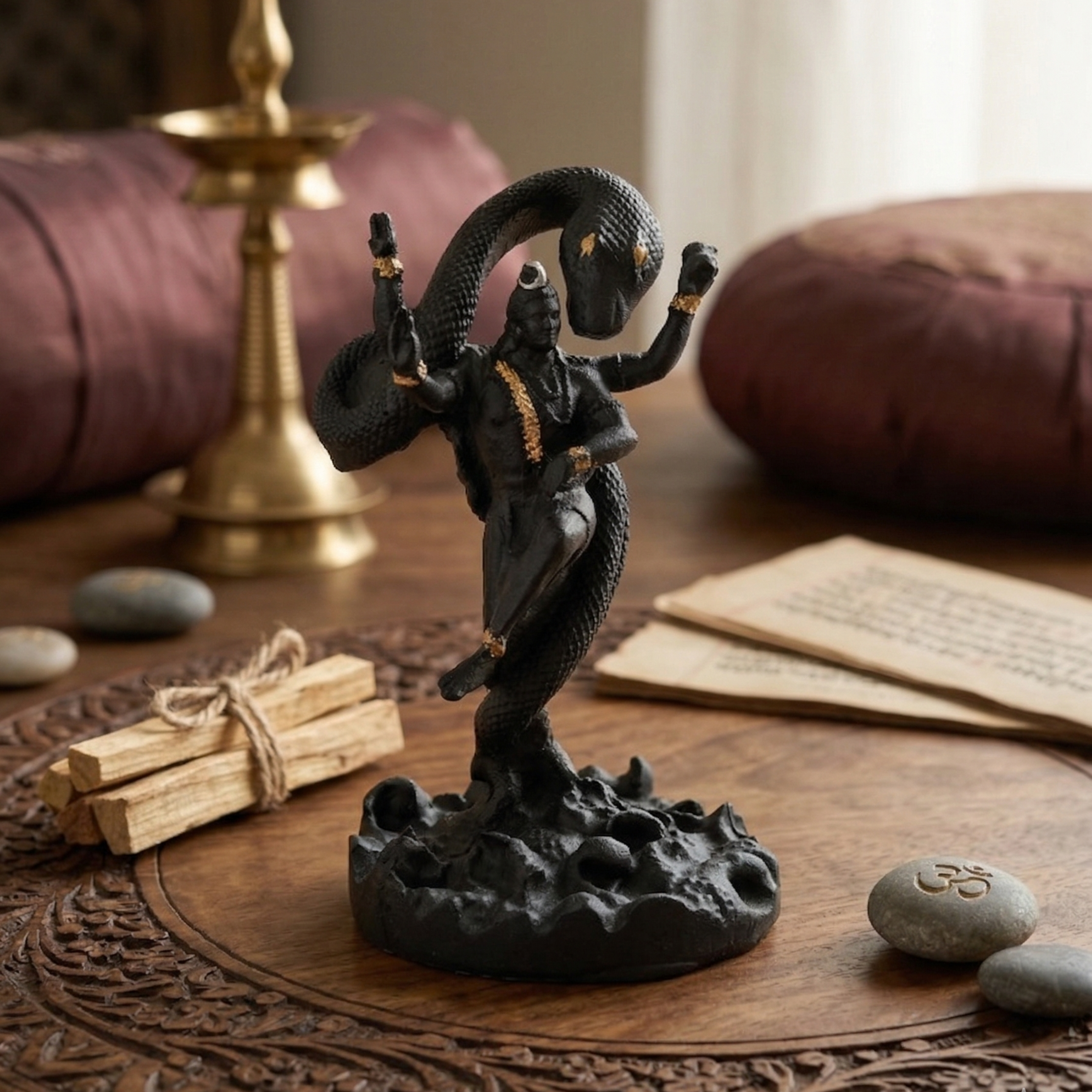 Lord Shiv with Snow Showpiece