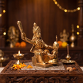 Baglamukhi Mata Brass Idol - 7.5X6.5