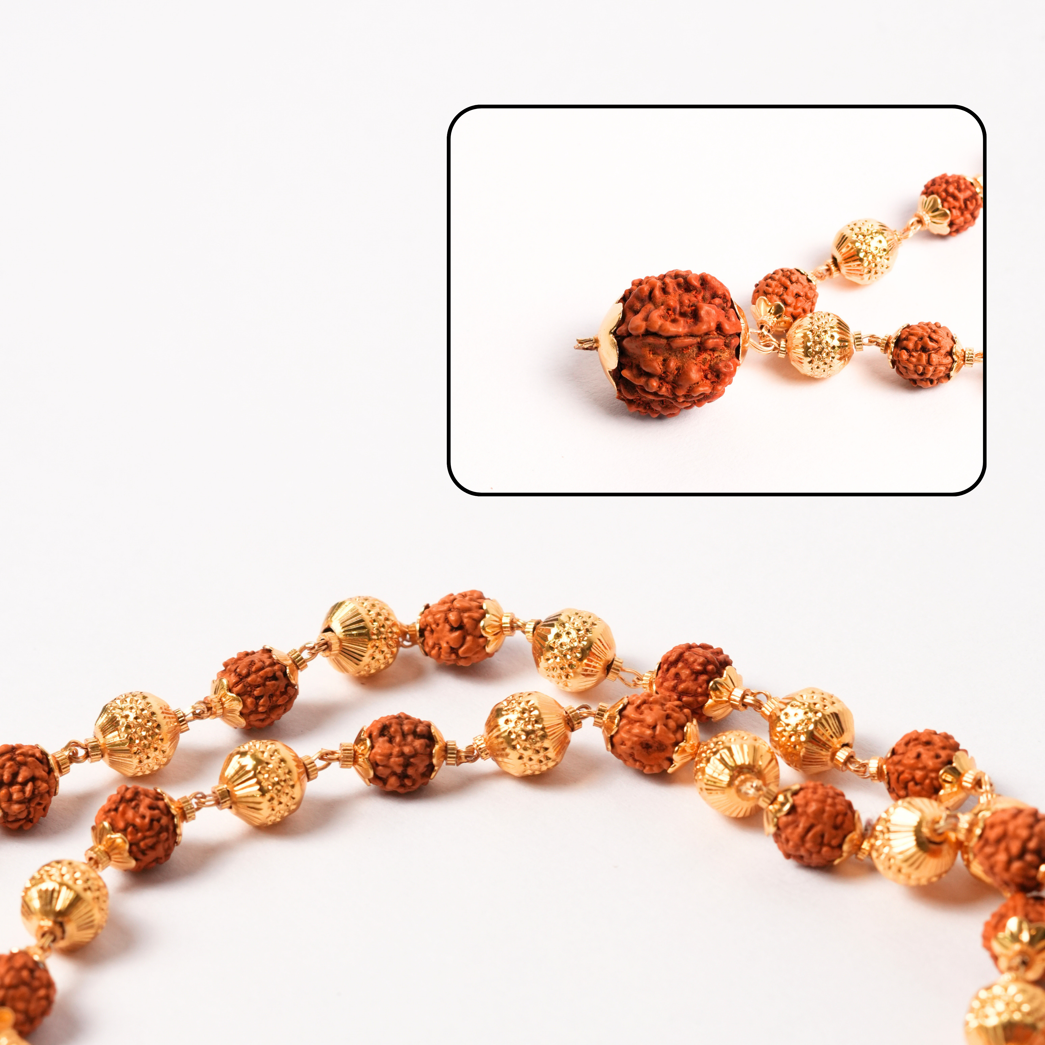 5 Mukhi Rudraksh Mala with 7 Mukhi Rudraksh