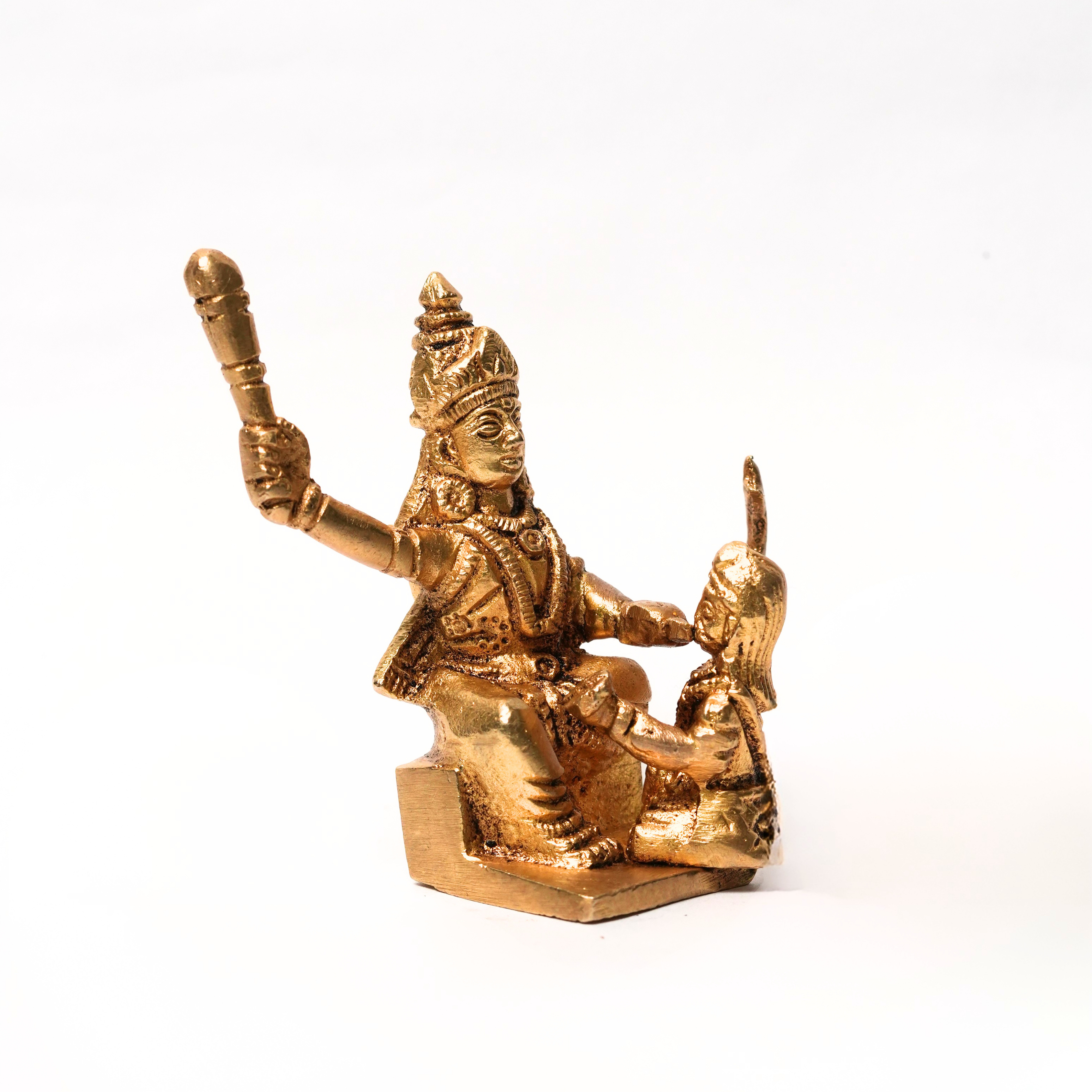 Baglamukhi Mata Brass Idol - 7.5X6.5