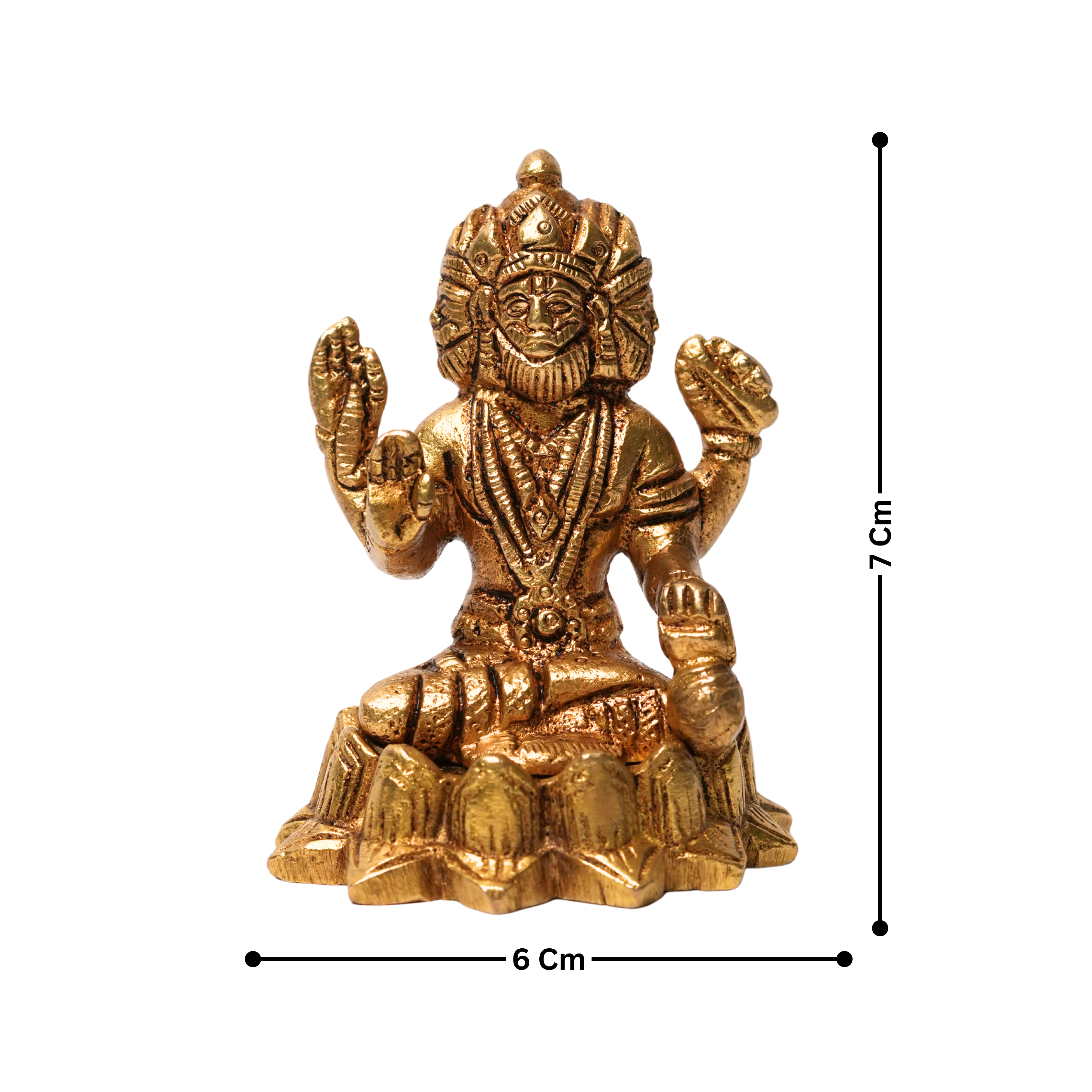 Bhrama Ji Brass Idol 7X6