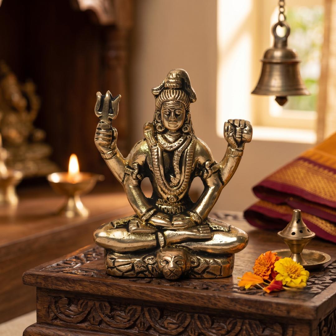Shiv ji Brass Idol - 6.5X4