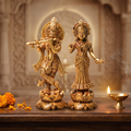 Radha Krishna Brass Idol - 18X12