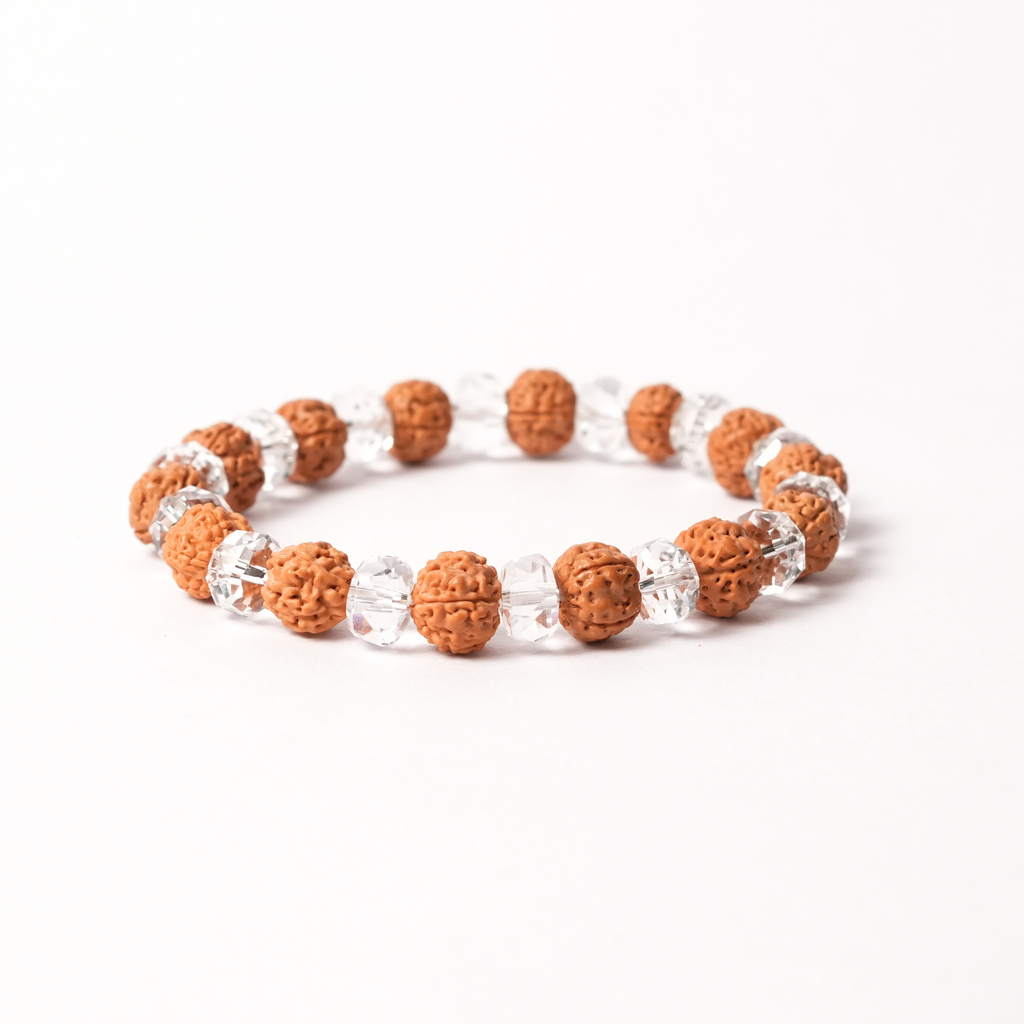 Rudraksh bracelet with Crystals