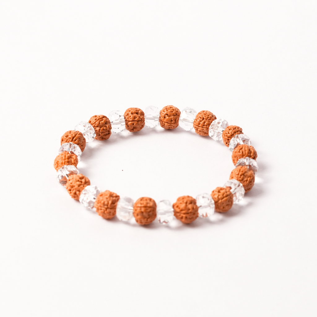 Rudraksh bracelet with Crystals
