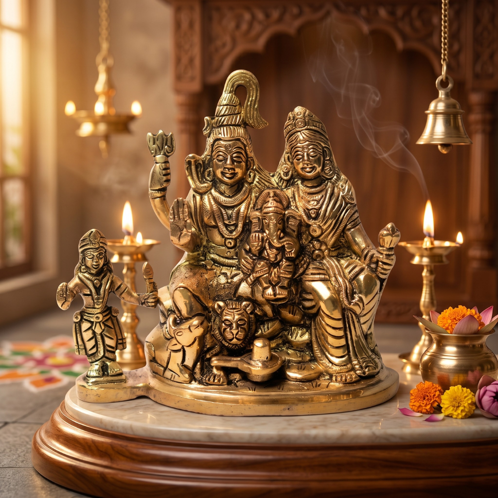 Shiv Parivaar Brass Idol - 17X17