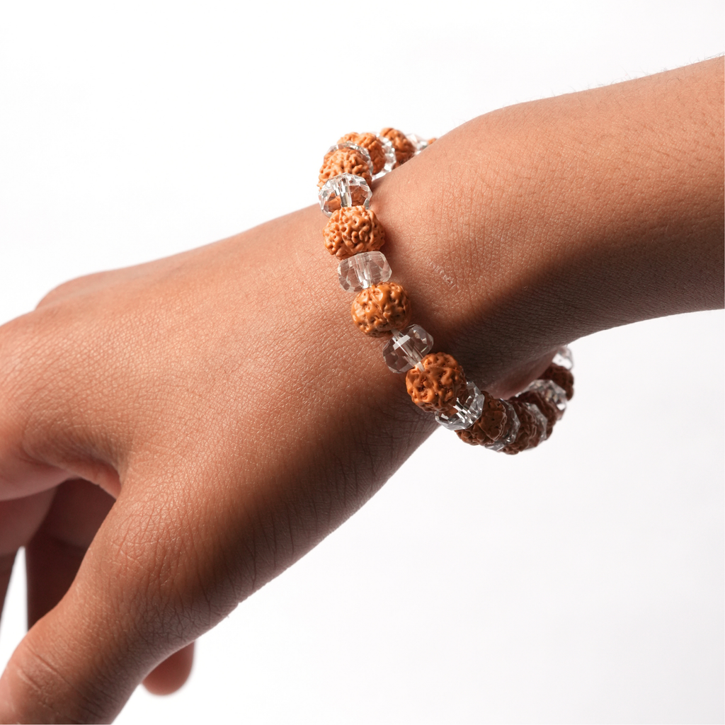 Rudraksh bracelet with Crystals