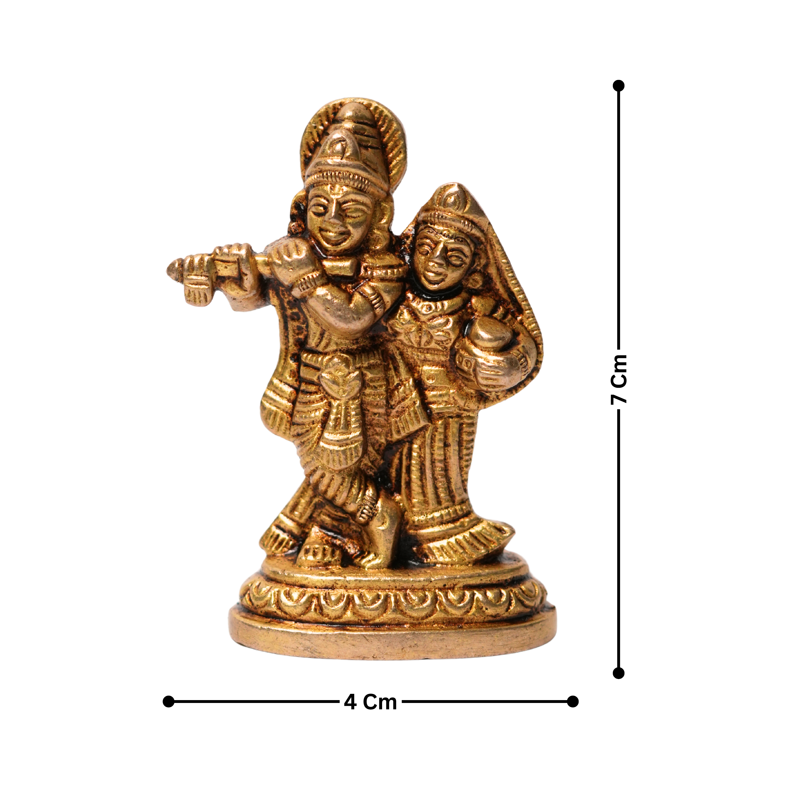 Radha Krishan Brass Idol - 7X4