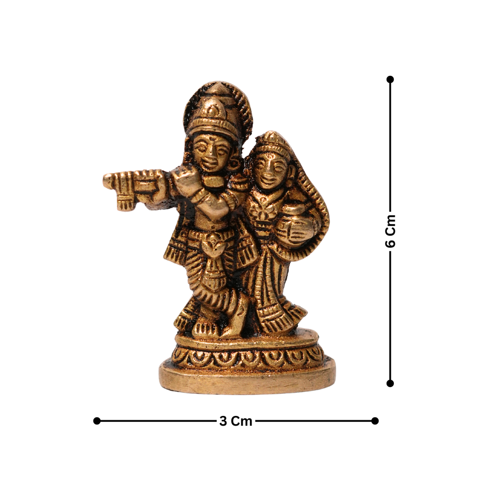 Radha Krishan Brass Idol - 6X3