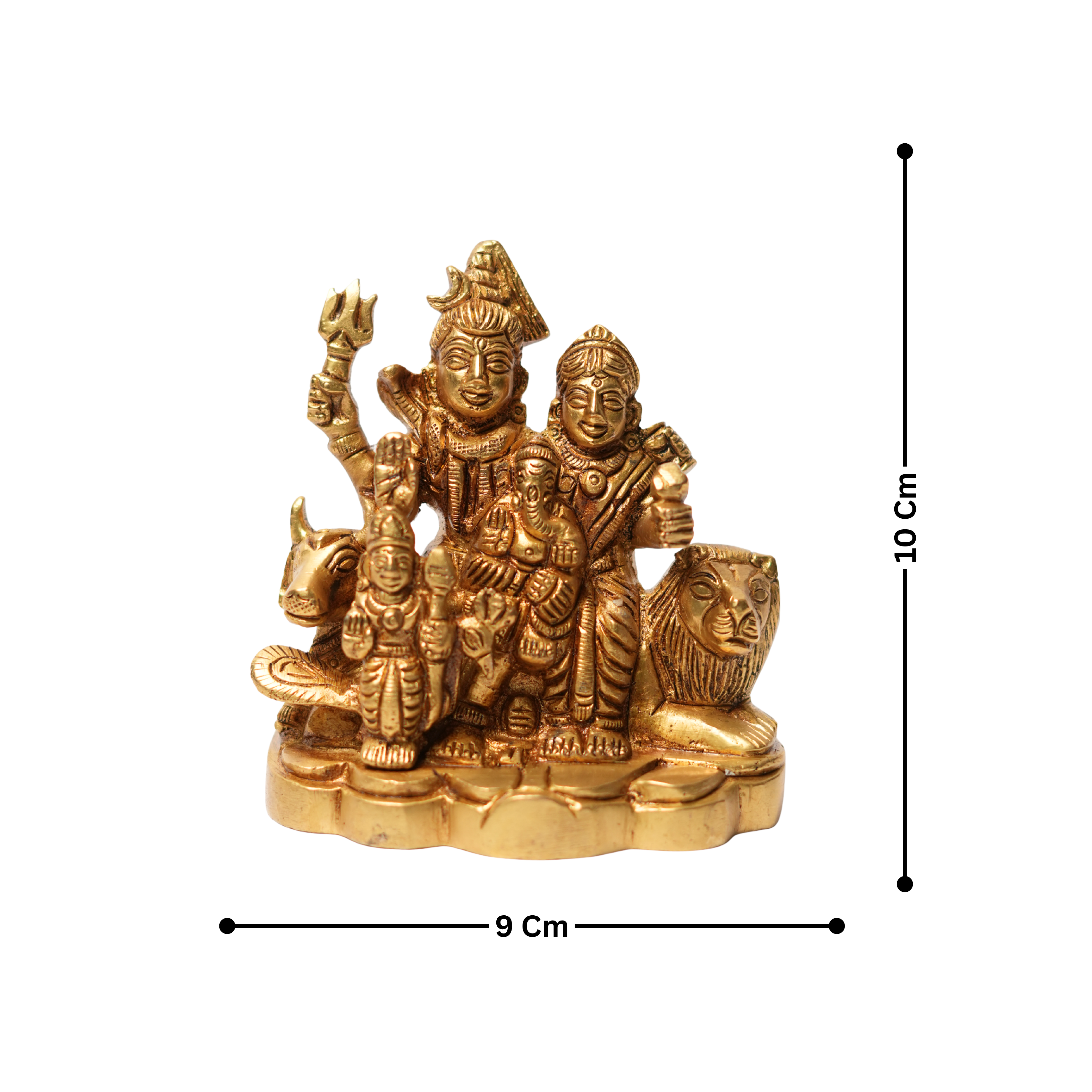 Shiv Parivar Brass Idol - 10X9