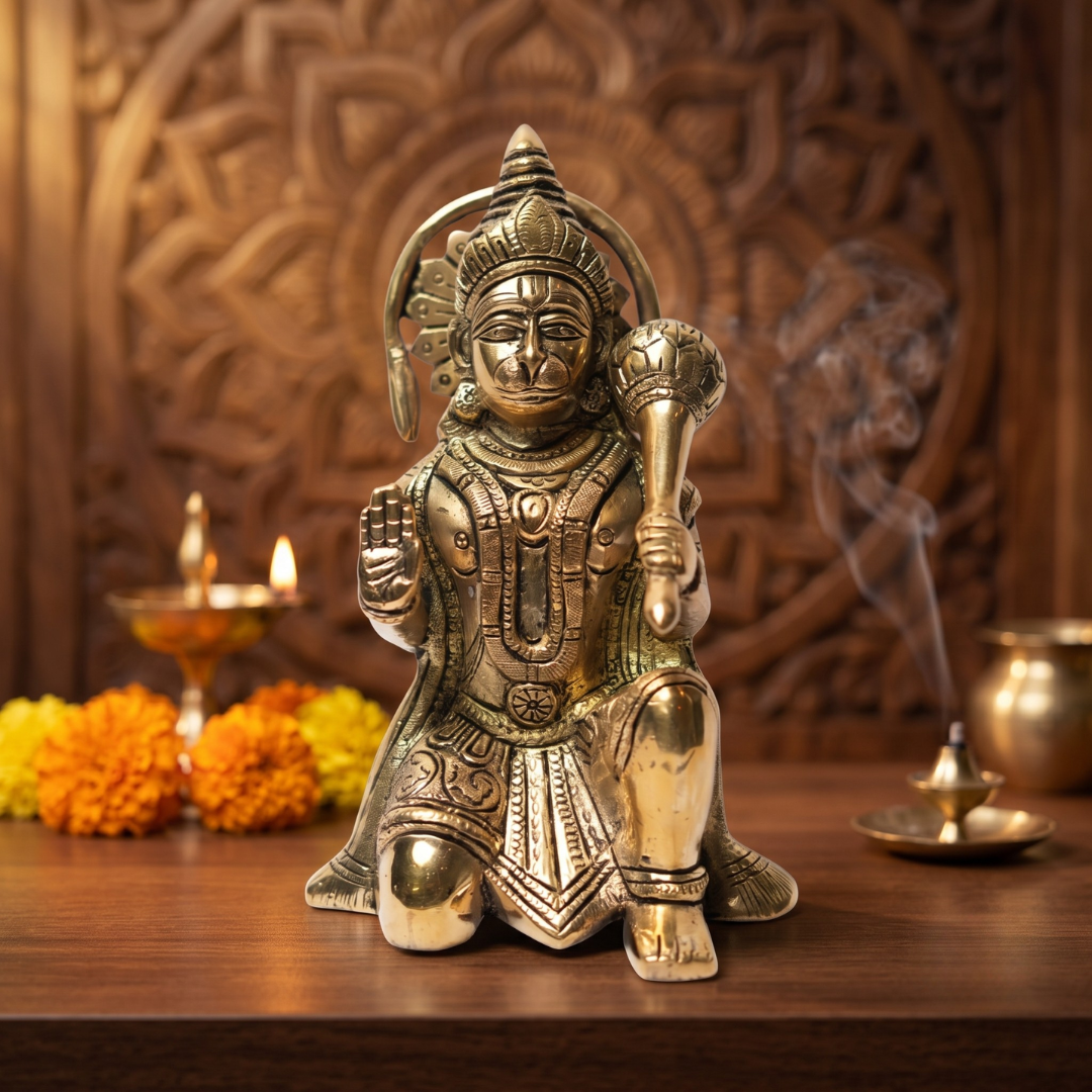 Hanuman Ji Brass Idol - 13X10