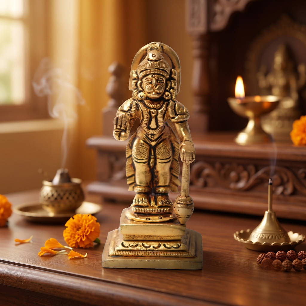 Hanuman Ji Brass Idol - 8.5X4