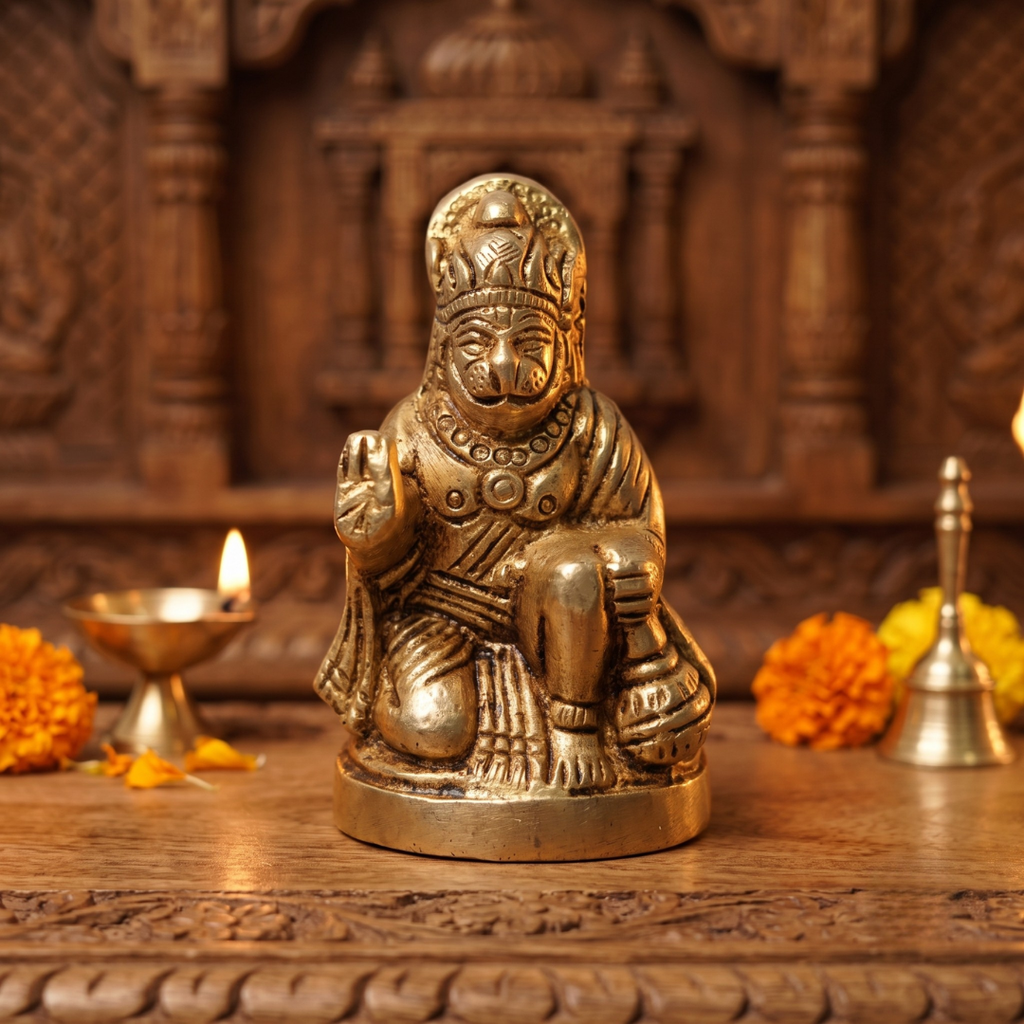 Hanuman Ji Brass Idol - 6X3