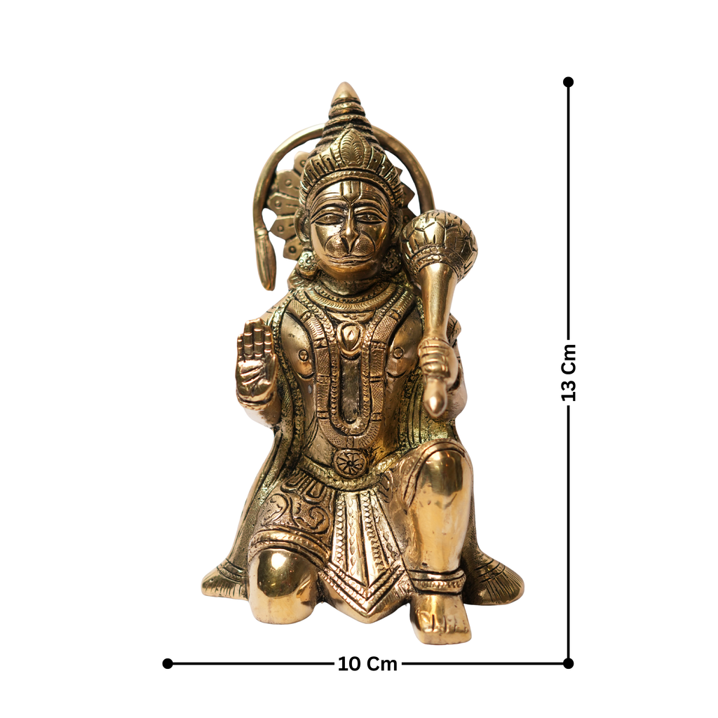 Hanuman Ji Brass Idol - 13X10