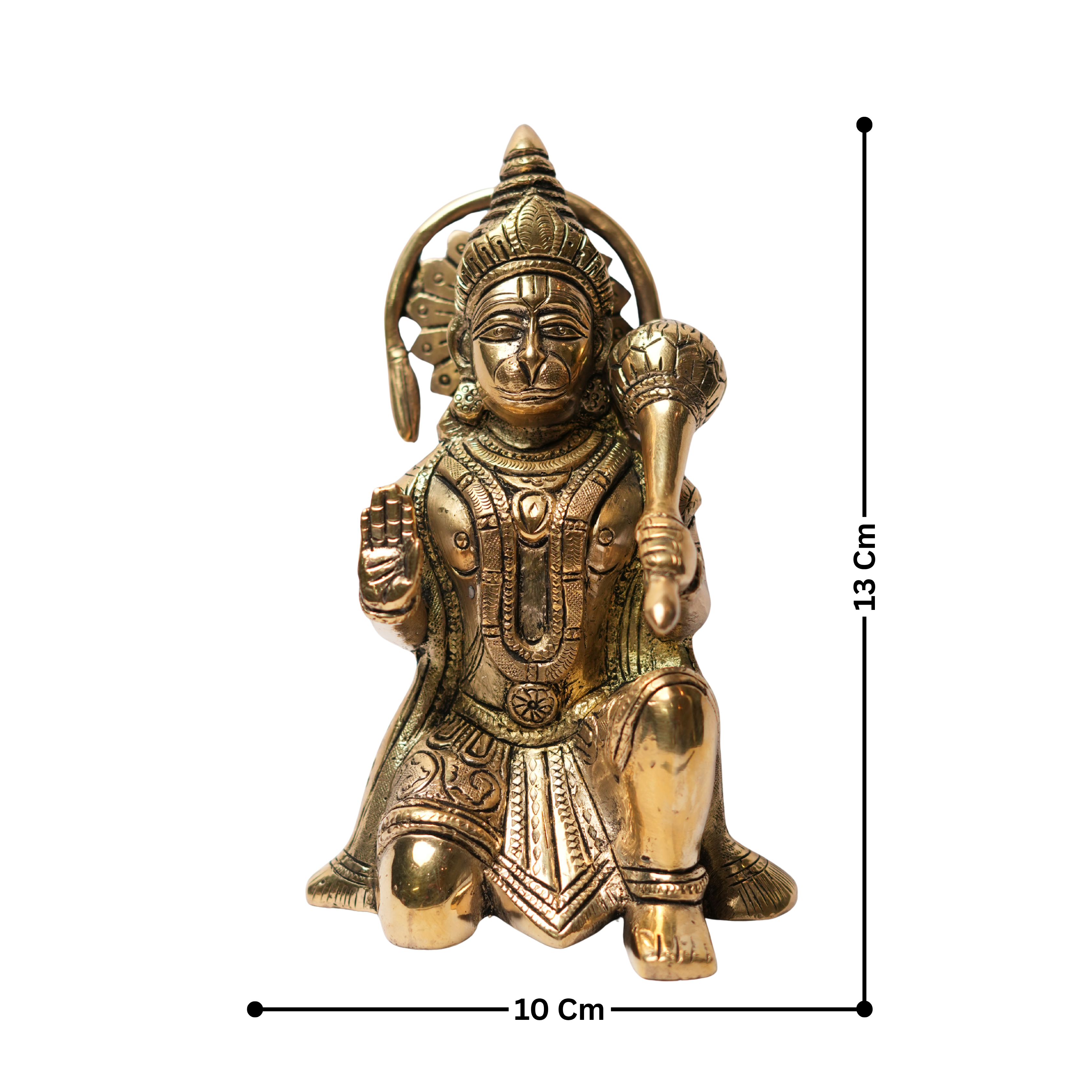 Hanuman Ji Brass Idol - 13X10