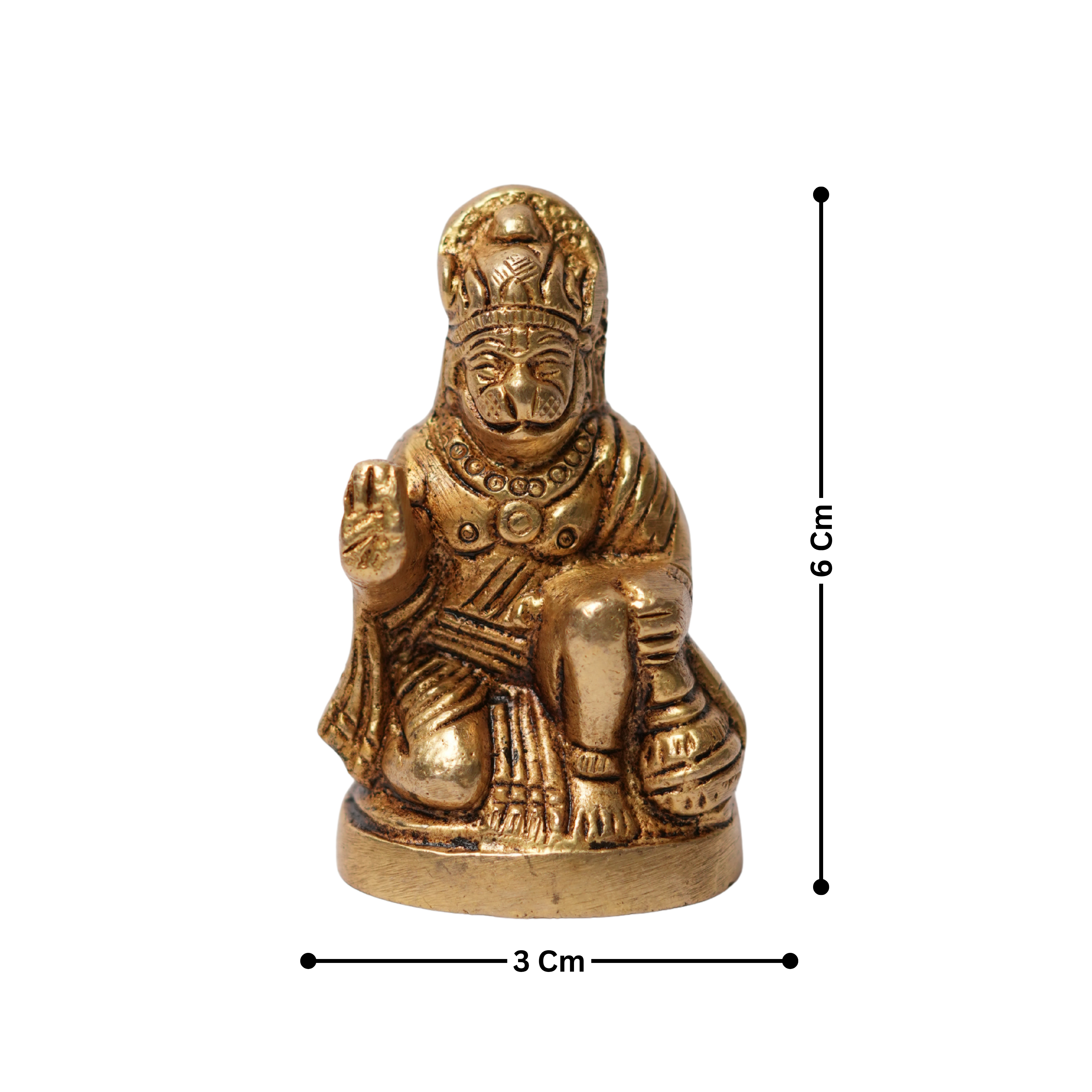 Hanuman Ji Brass Idol - 6X3