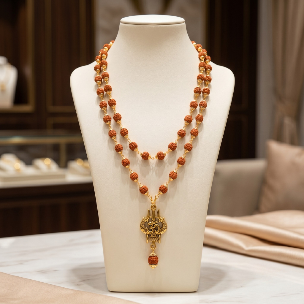 Rudraksh Mala with Trishul