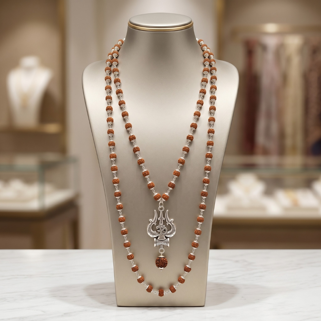 Rudraksh Mala with Trishul